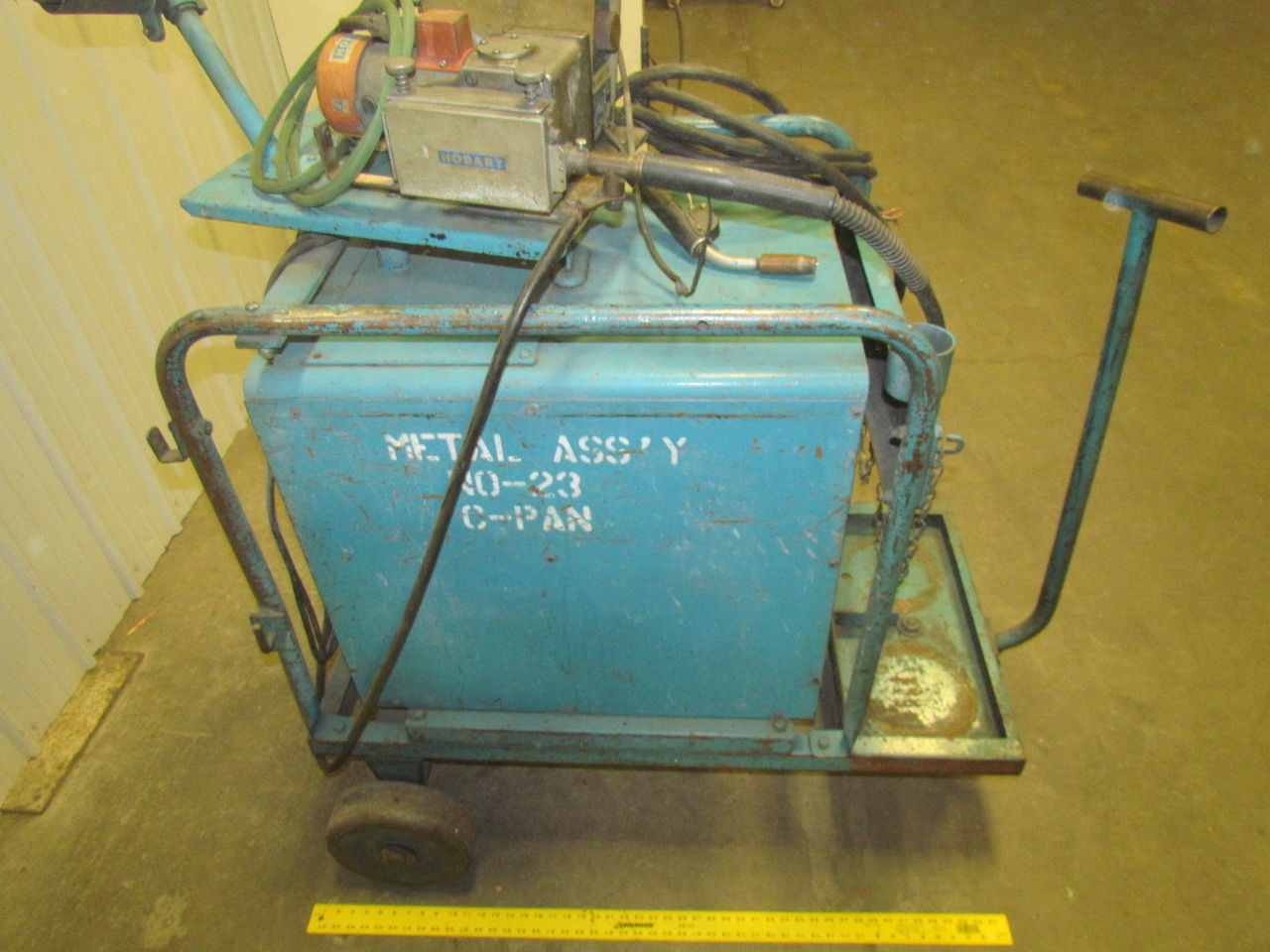 Hobart RC250 250 Amp 3Ph DC Wire Feed Welder w/Cart Cables + Gun 230/
