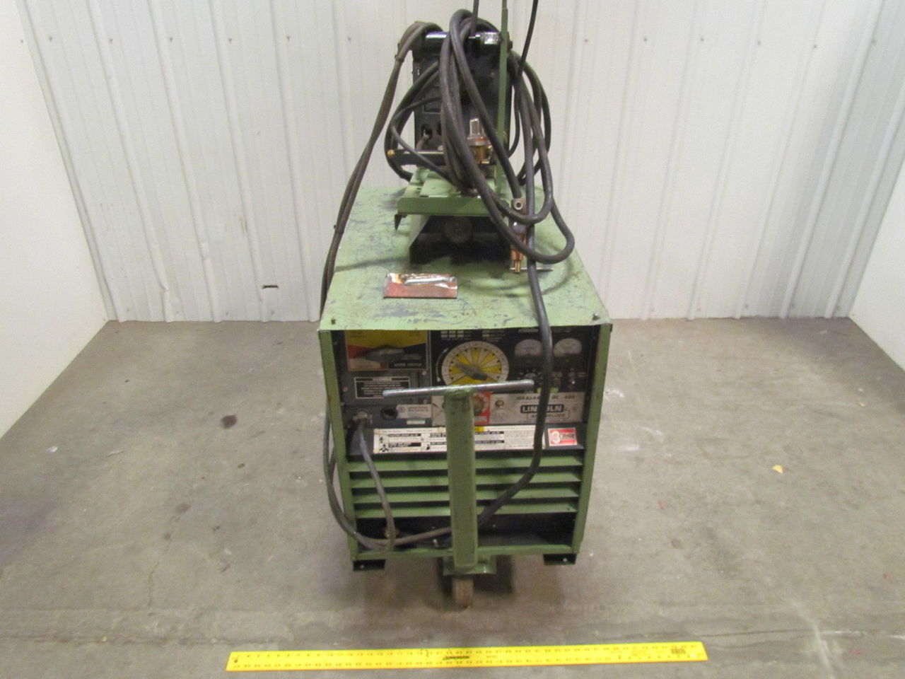 400 Amp 3Ph DC Wire Feed Welder w/Cart Cables Feeder + Gun Mig Stick
