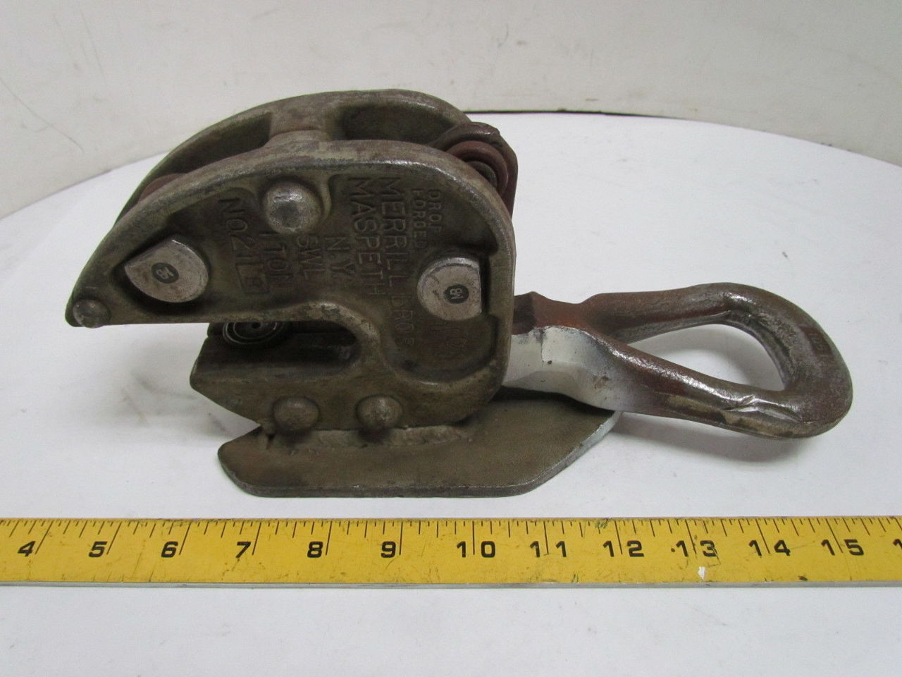 Merrill Campbell No 21 B 1 ton Drag & Lift Plate Clamp 03/4"Cap Great