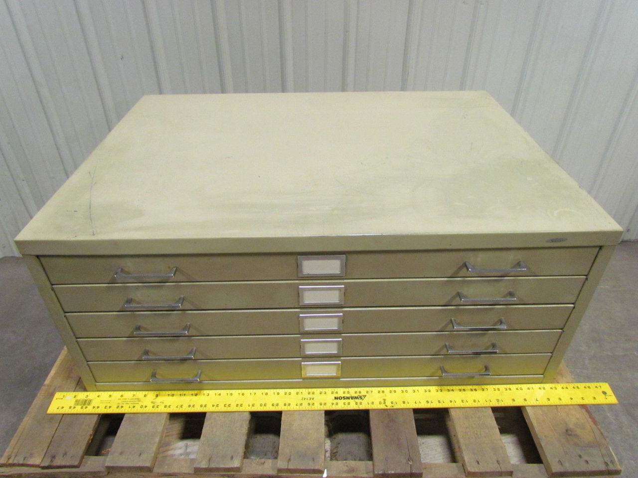 5Drawer Steel Flat File Stackable Blueprint 40"W x 30"D x 161/2" Tan eBay
