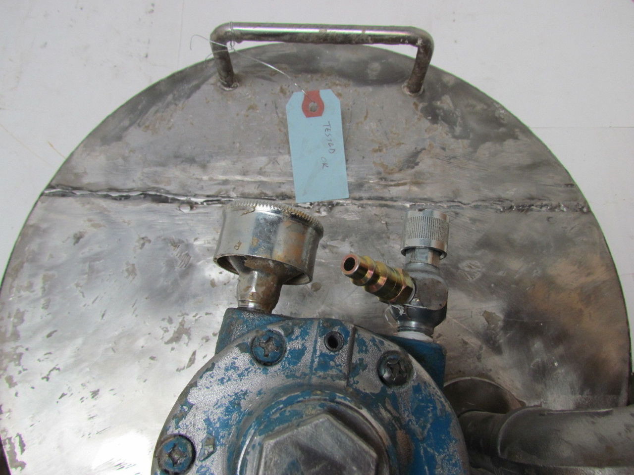 Air Driven Agitator Gast Motor SS Cover Draw Tube + Mixing Blades Drum