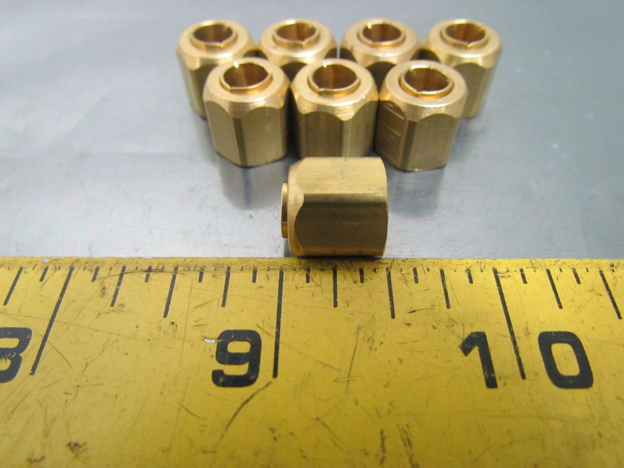 Parker XBTMB6 Brass Compression Fitting Nut and Ferrule 6mm Tube 8pcs