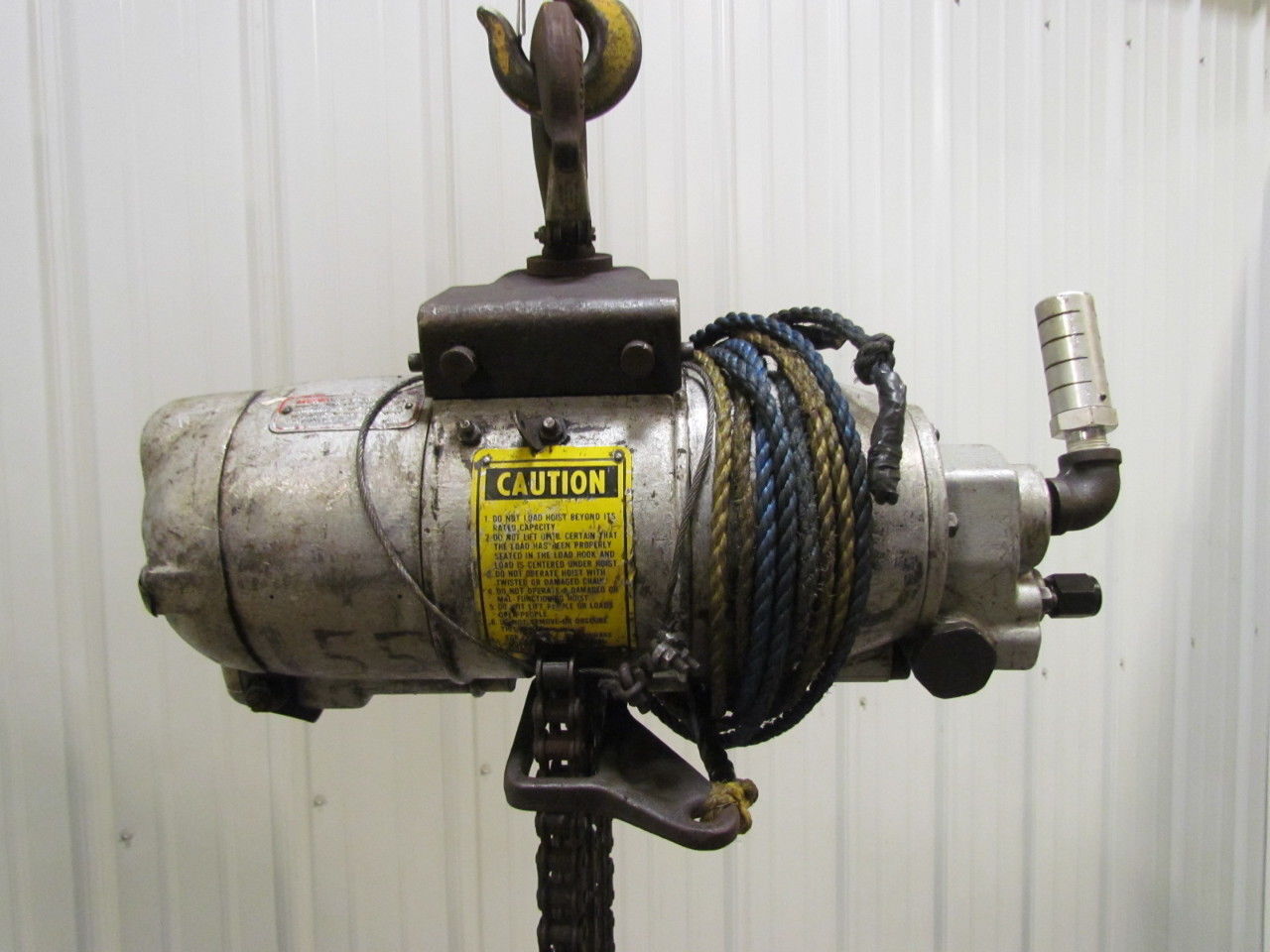 Gardner Denver 75041AA2 2 Ton 4000lb Air Pneumatic Chain Hoist 12'Lift