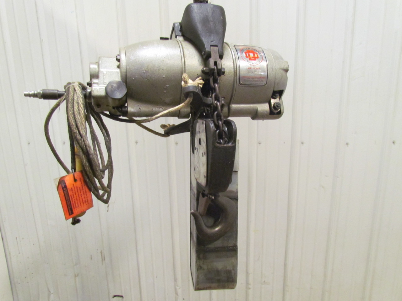 Gardner Denver 862V40L 2 Ton 4000lb Air Pneumatic Chain Hoist 15'9