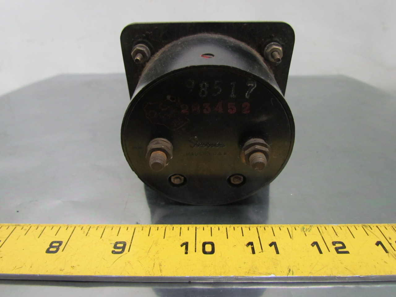 Simpson M104856 Panel Mount DC Amperes Amp Meter 0400 Gauge FS=50MV
