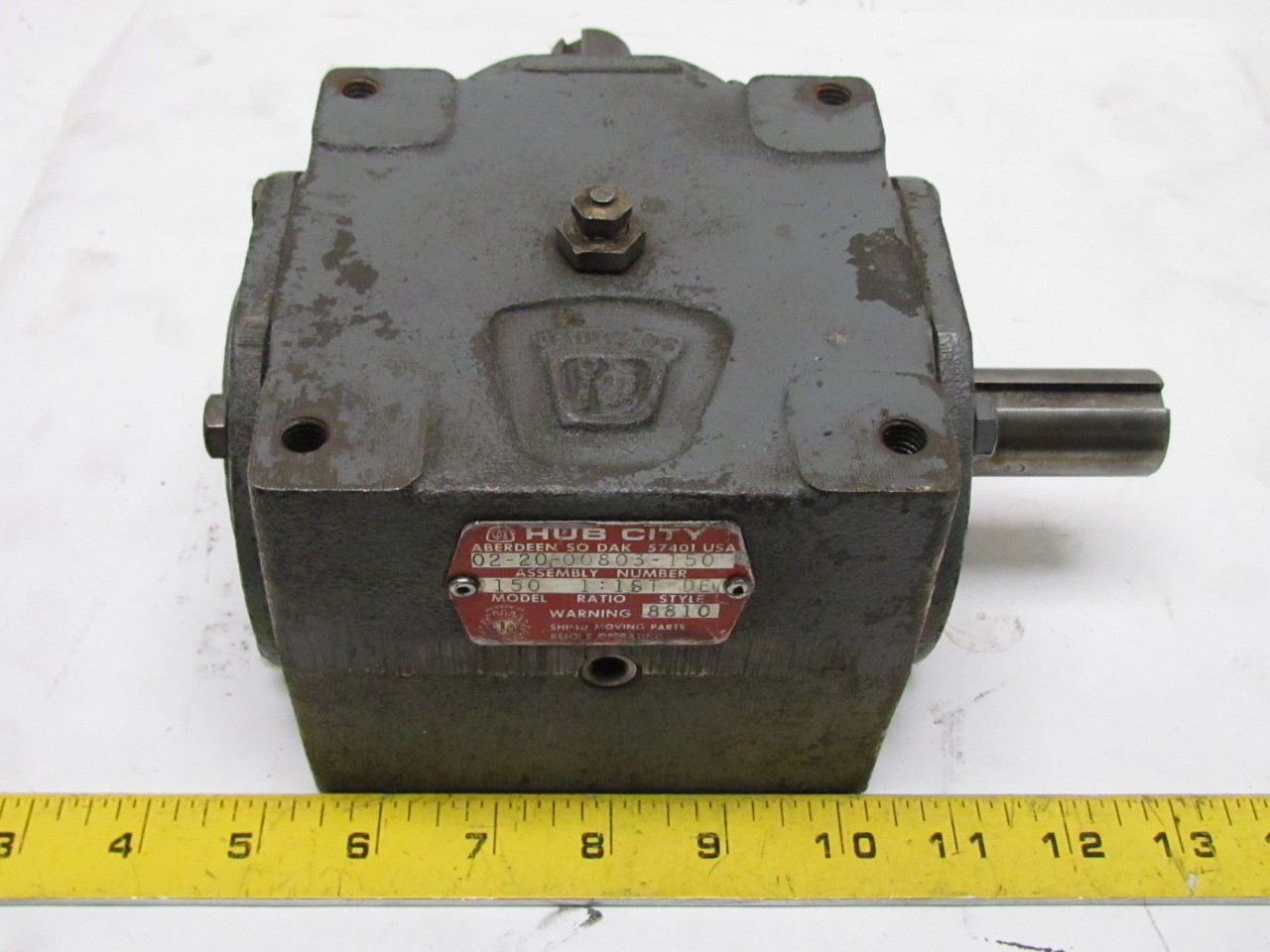 Hub City 150 ST DE 022000803150 Bevel Gear Box Drive 11 Ratio 12HP