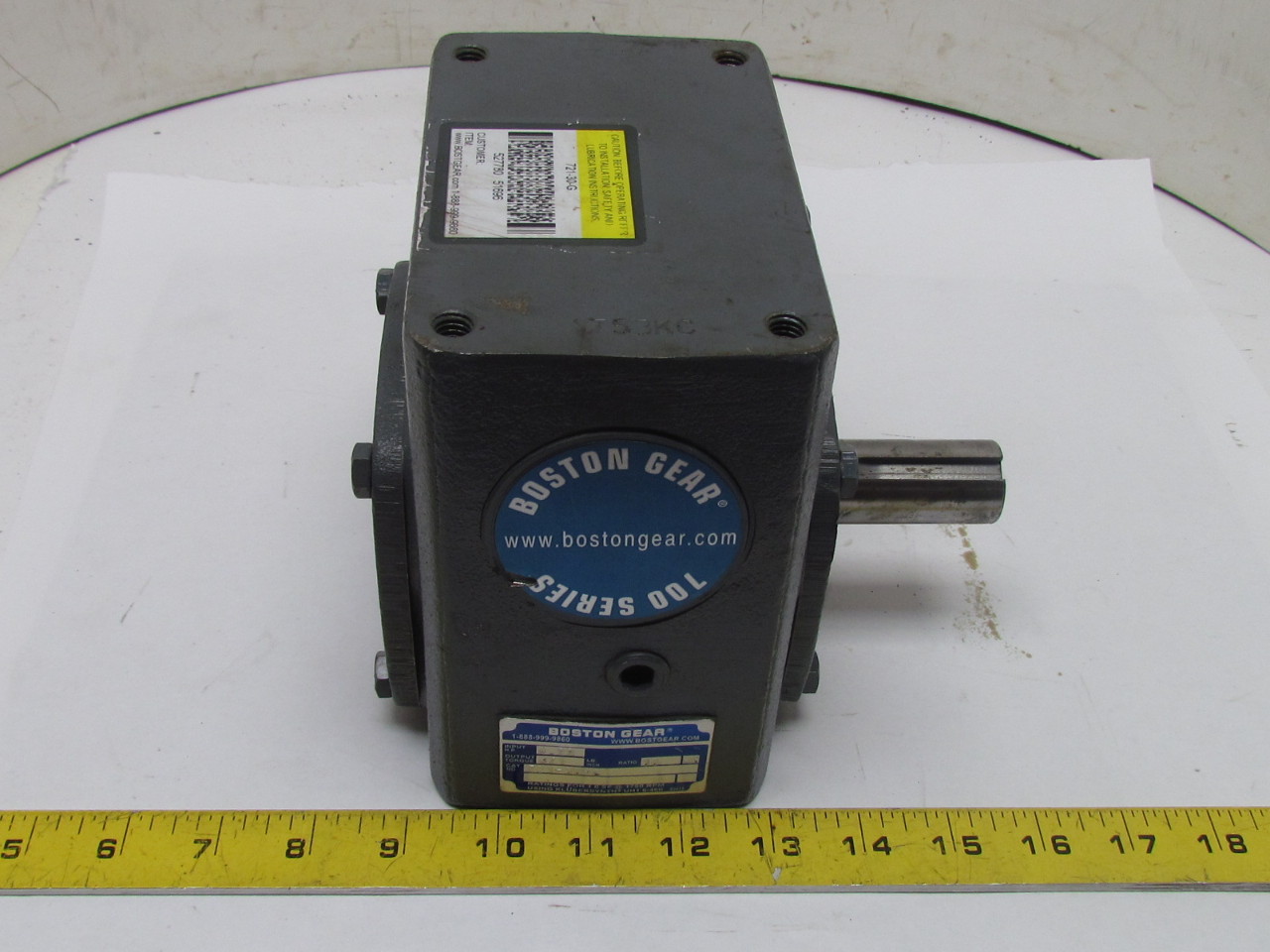Boston Right Angle Worm Gear Speed Reducer Gearbox 301 Ratio 0.99Hp