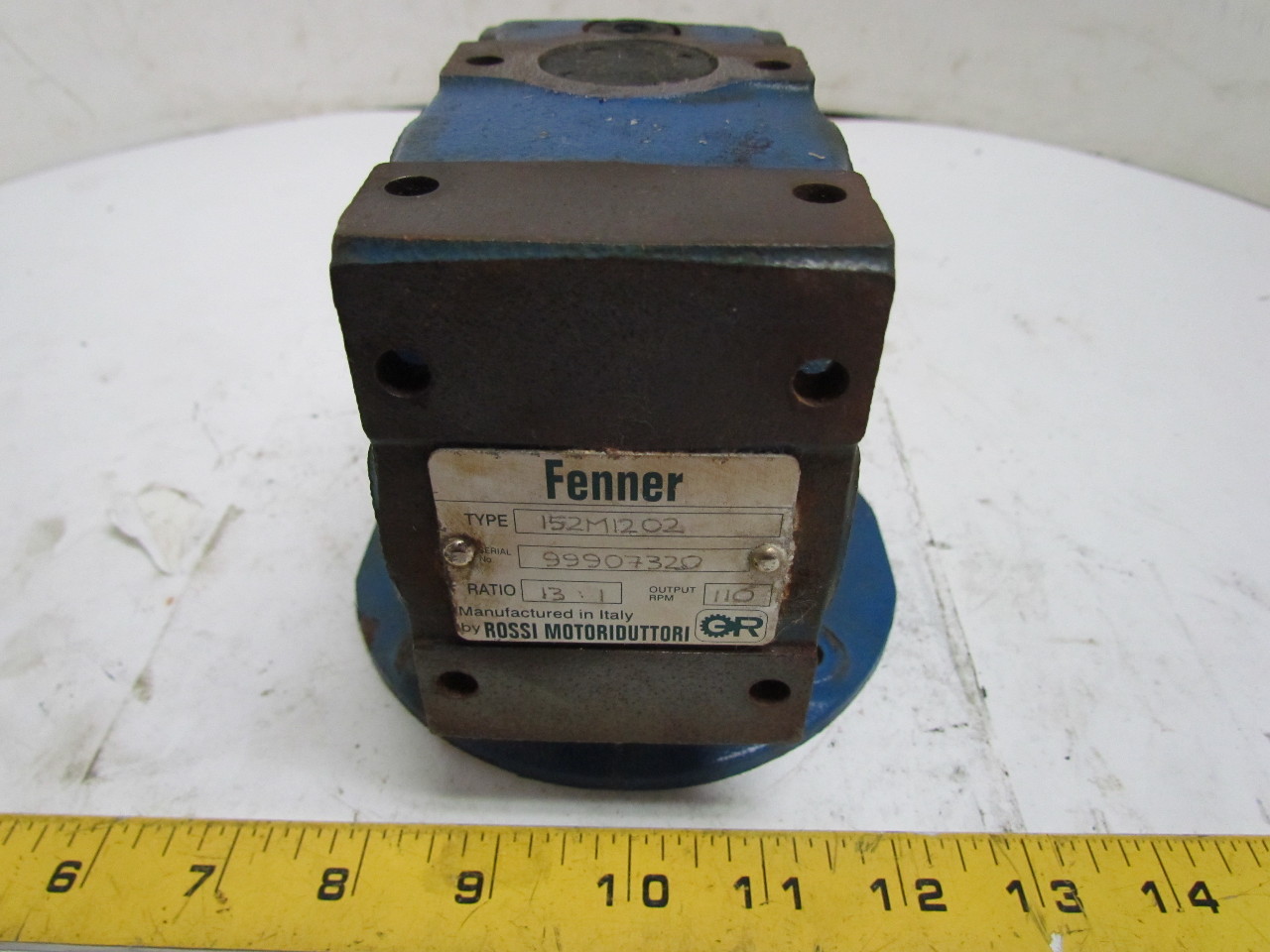Fenner/Rossi 152M1202 Speed Reducer Gearbox 131Ratio 63D Motor Flange
