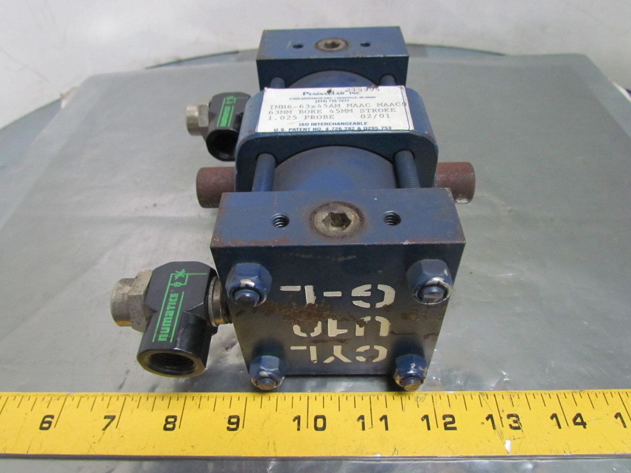 Peninsular IMH6 Pneumatic Air Cylinder 63mm Bore 45mm Stroke Trunnion