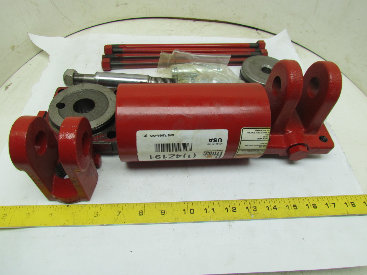 Prince 4Z191 Hydraulic Cylinder 31/2" Bore Disassembled For Parts or
