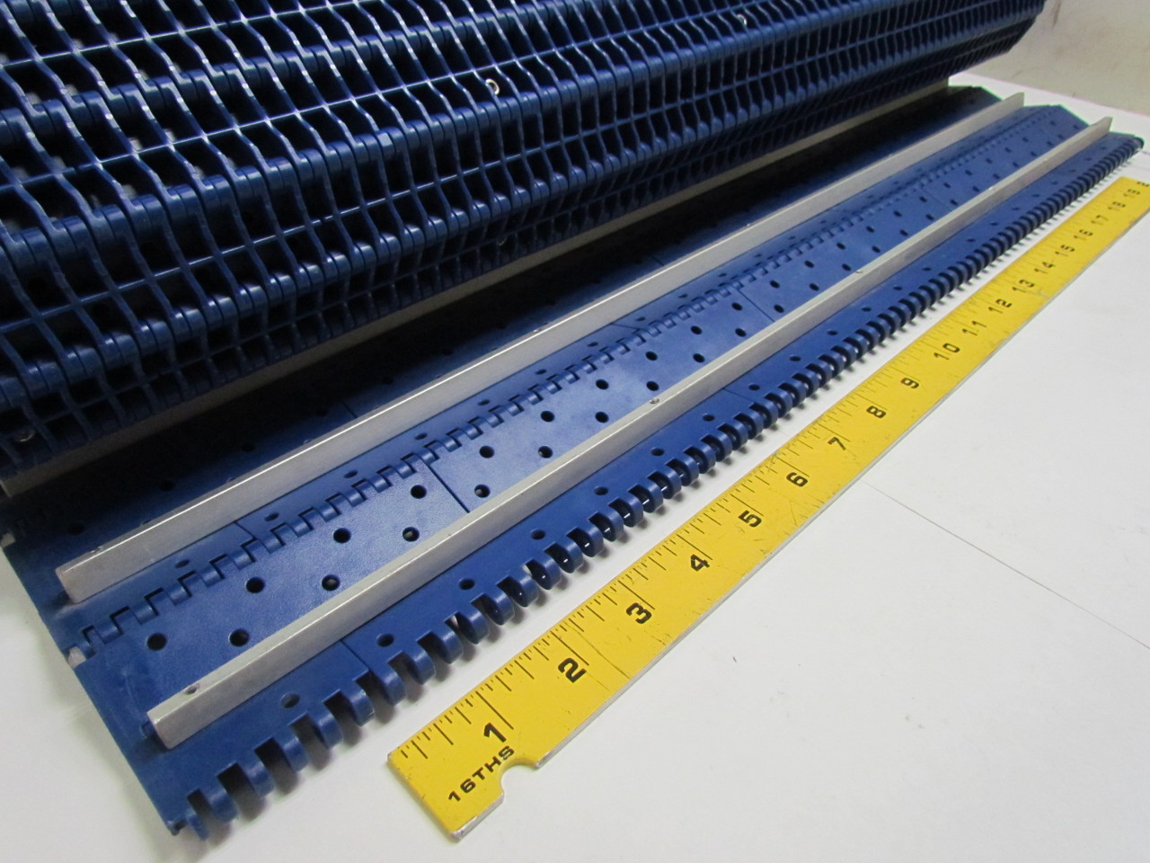 Perforated Flat Top Plastic Conveyor Belt 235/8"x3' 9" Length Blue eBay