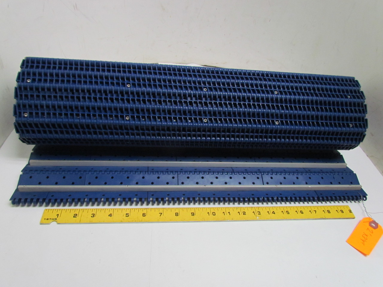 Perforated Flat Top Plastic Conveyor Belt 235/8"x3' 9" Length Blue eBay