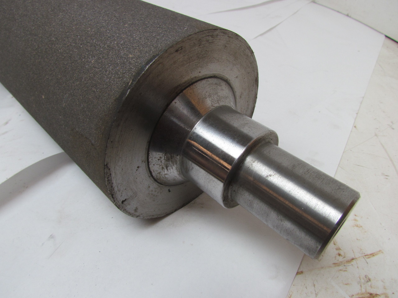 Heavy Steel Rough Coated Abrasive Grip Top Pulley Conveyor Roller 5"x21