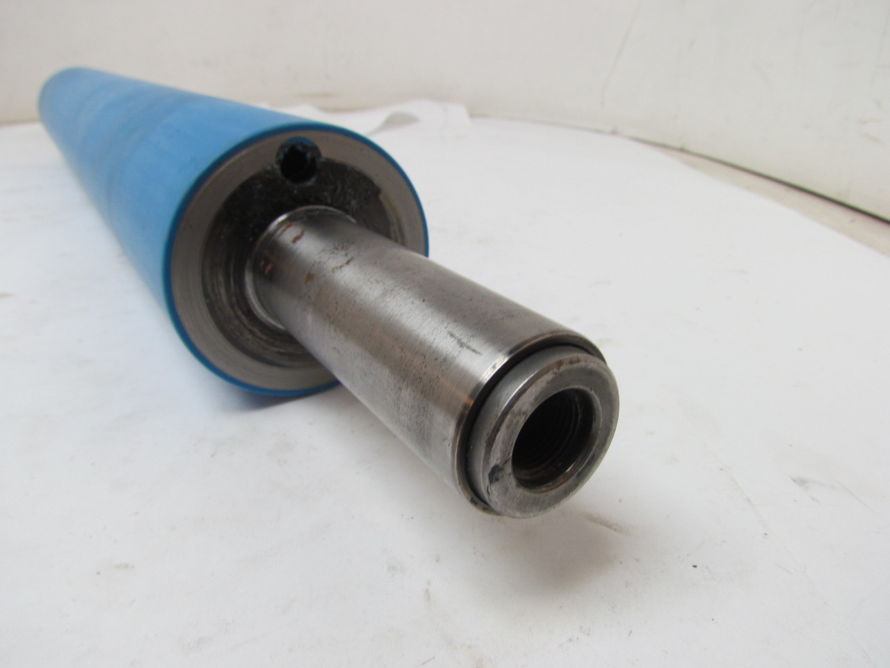 Rubber Urethane Coated Steel Pulley Conveyor Roller 81mm Dia542mm Long