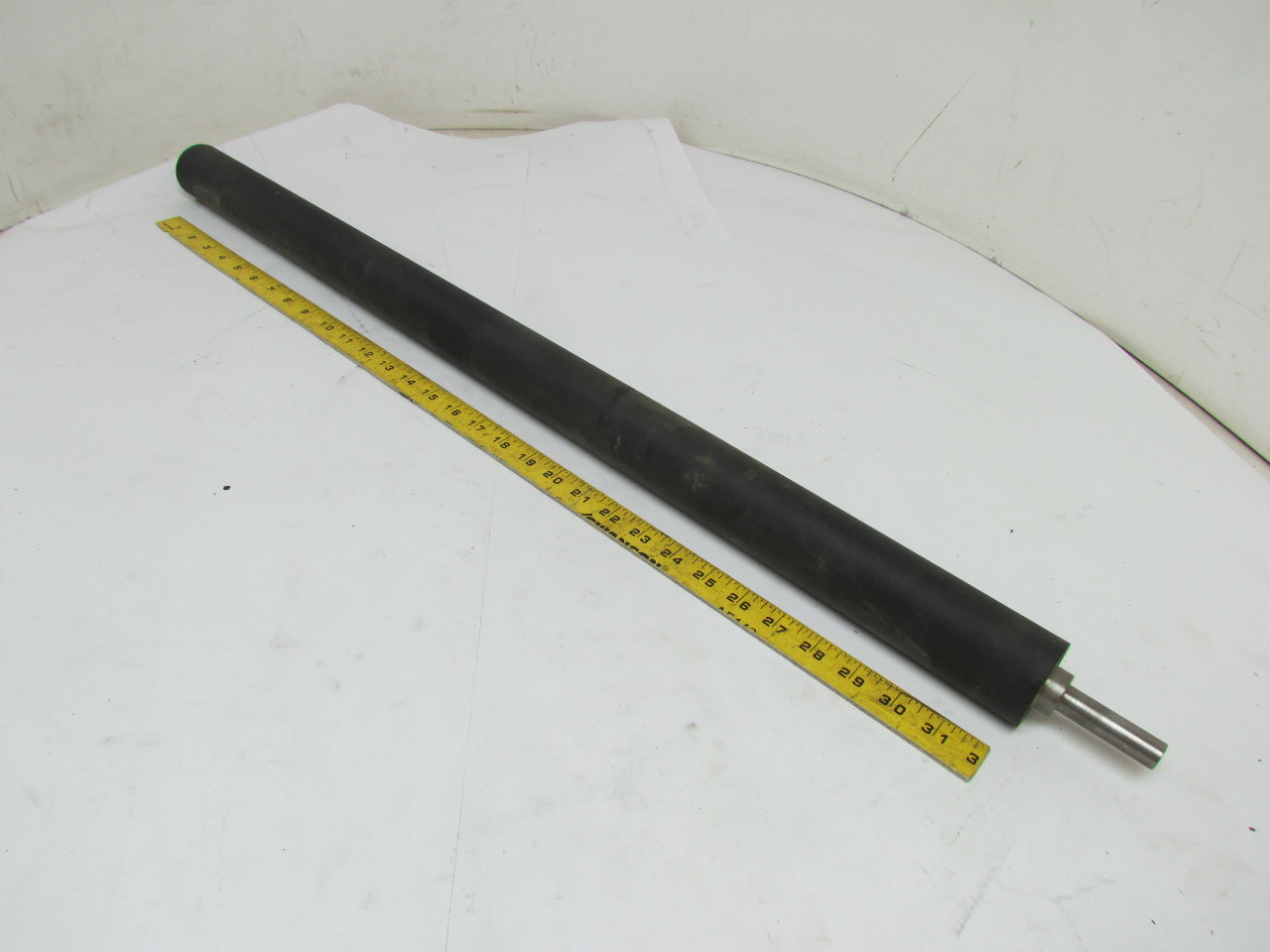 Soft Rubber Coated Steel Conveyor Roller 50mm Dia 870mm BF 15mm Axle eBay