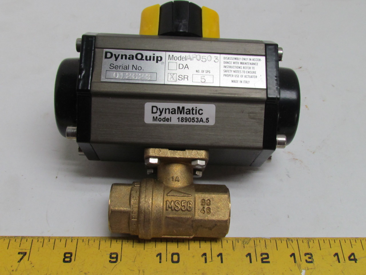 DynaQuip AP0503 Pneumatic Actuator DynaMatic 189053A.5 1/2" NPT Valve