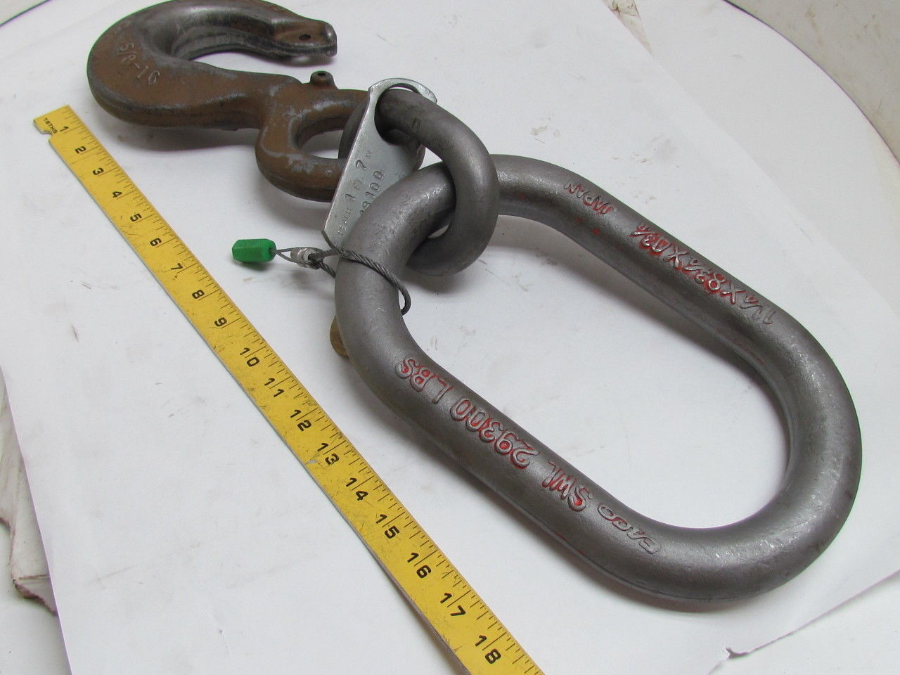 5/8" Grade 80 Single Leg Rigging Chain Sling Hook Master Link 18100 WLL