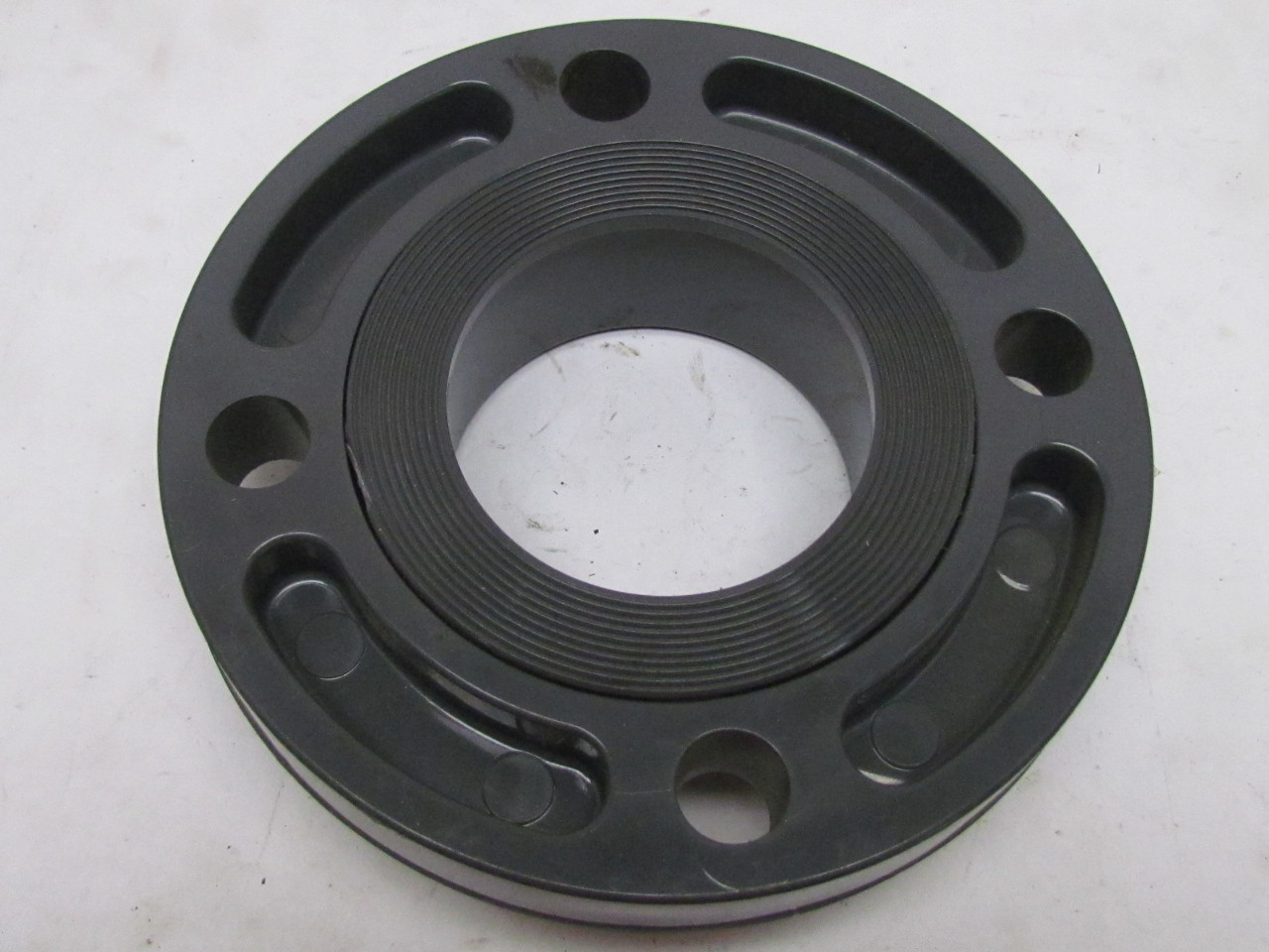 PVCI QZ1N3 3" Unthreaded Slip PVC Flange Fitting Sch 80 4Bolt 150 PSI