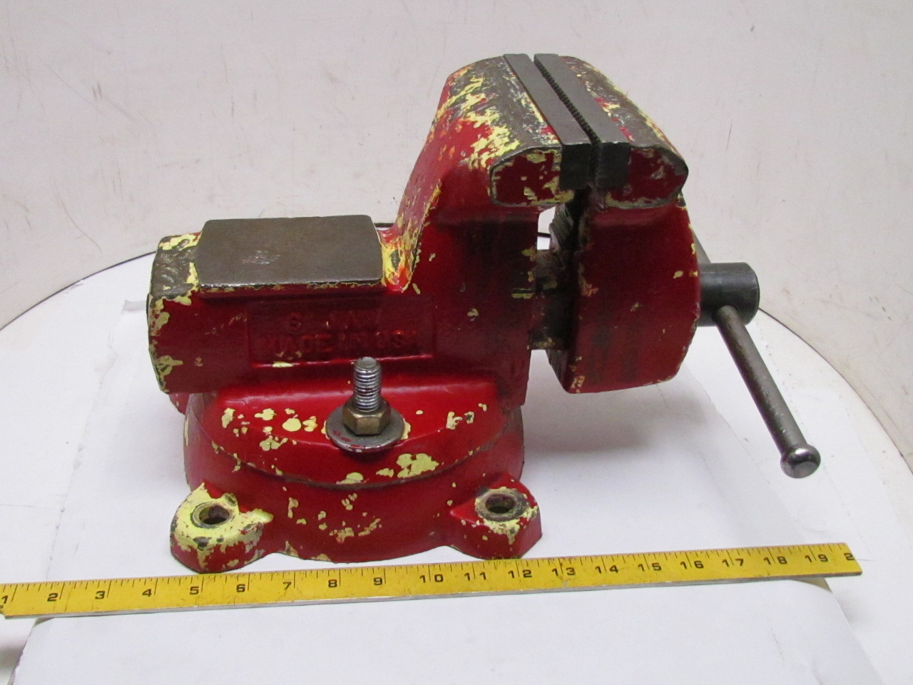 Heavy Duty 6" Bench Vise w/Swivel Base w/6" Opening Made In USA eBay