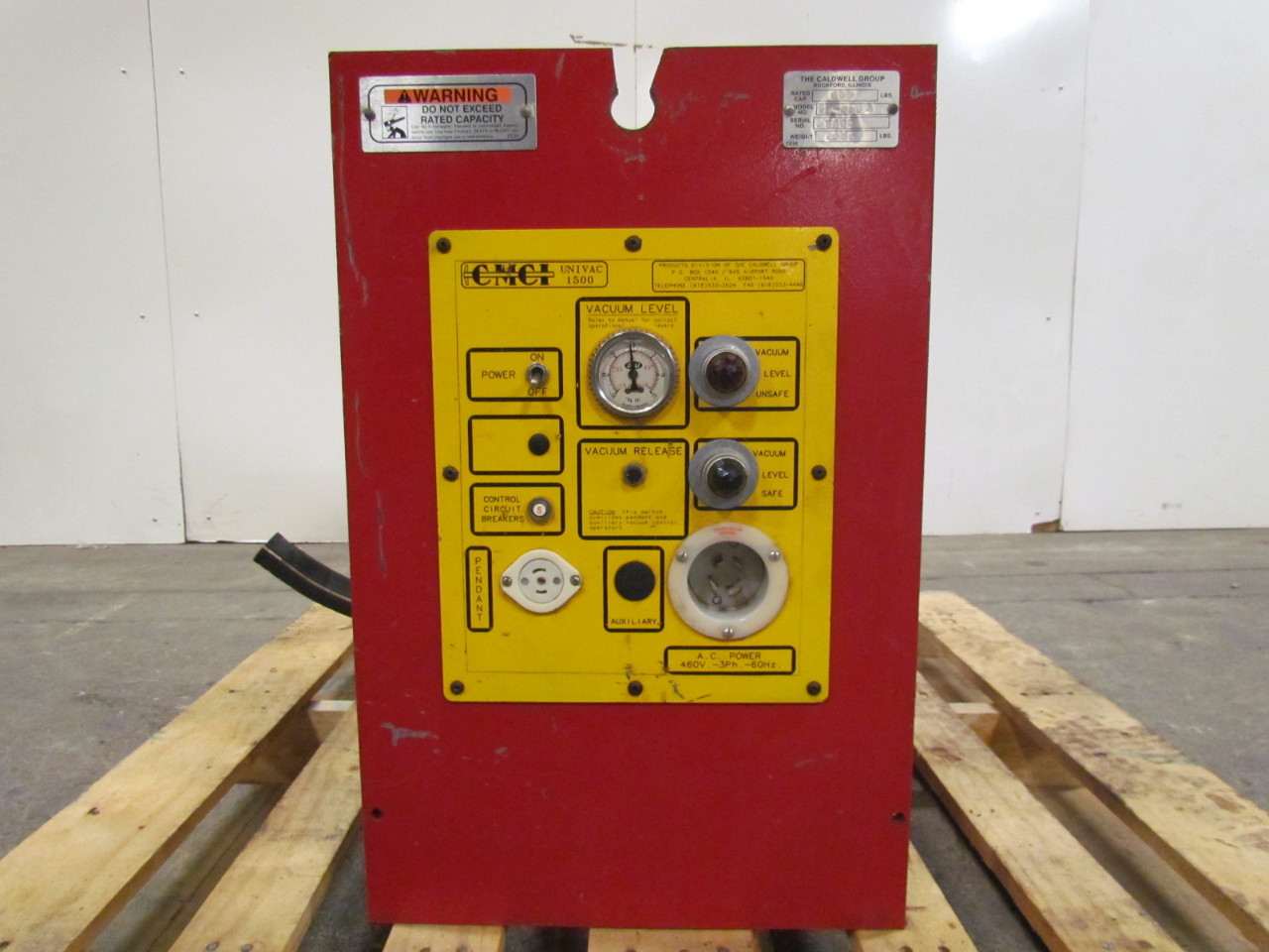 Caldwell UNIVAC1500 2565V2A GAST Vacuum PUMP PowerPac 11/2HP 230