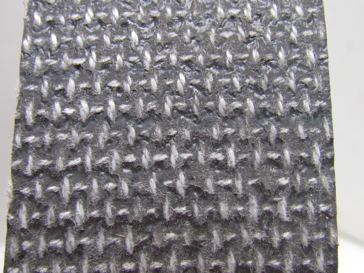 Black PVC Rough Top Incline Conveyor Belt 2" Wide 109' Long Interwoven