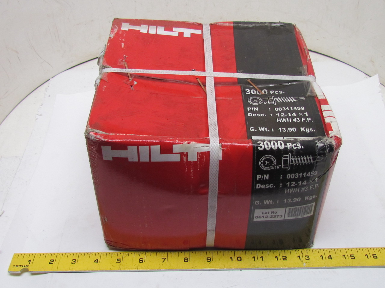 Hilti 1214x1"Hex Washer Head Self tapping Drilling Screw Zinc 3