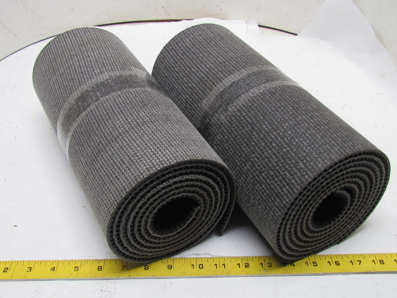 1Ply Black Rubber Rough Top Incline Conveyor Belt 2Rolls 12" Wide 15