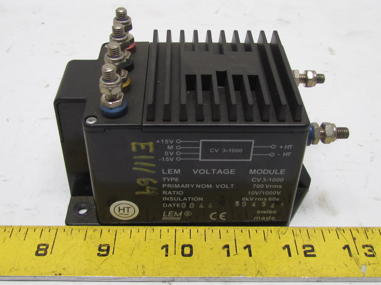 LEM CV31000 Voltage Transducer Primary Nom 700Vrms Ratio 10V/1000V