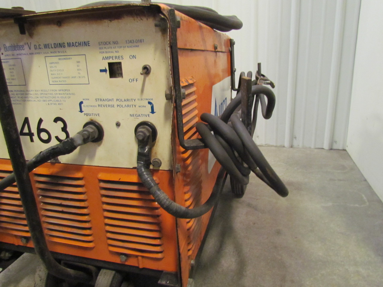 Airco Bumblebee 300 Amp DC Stick Welder w/Cart Power Cord & Leads 230