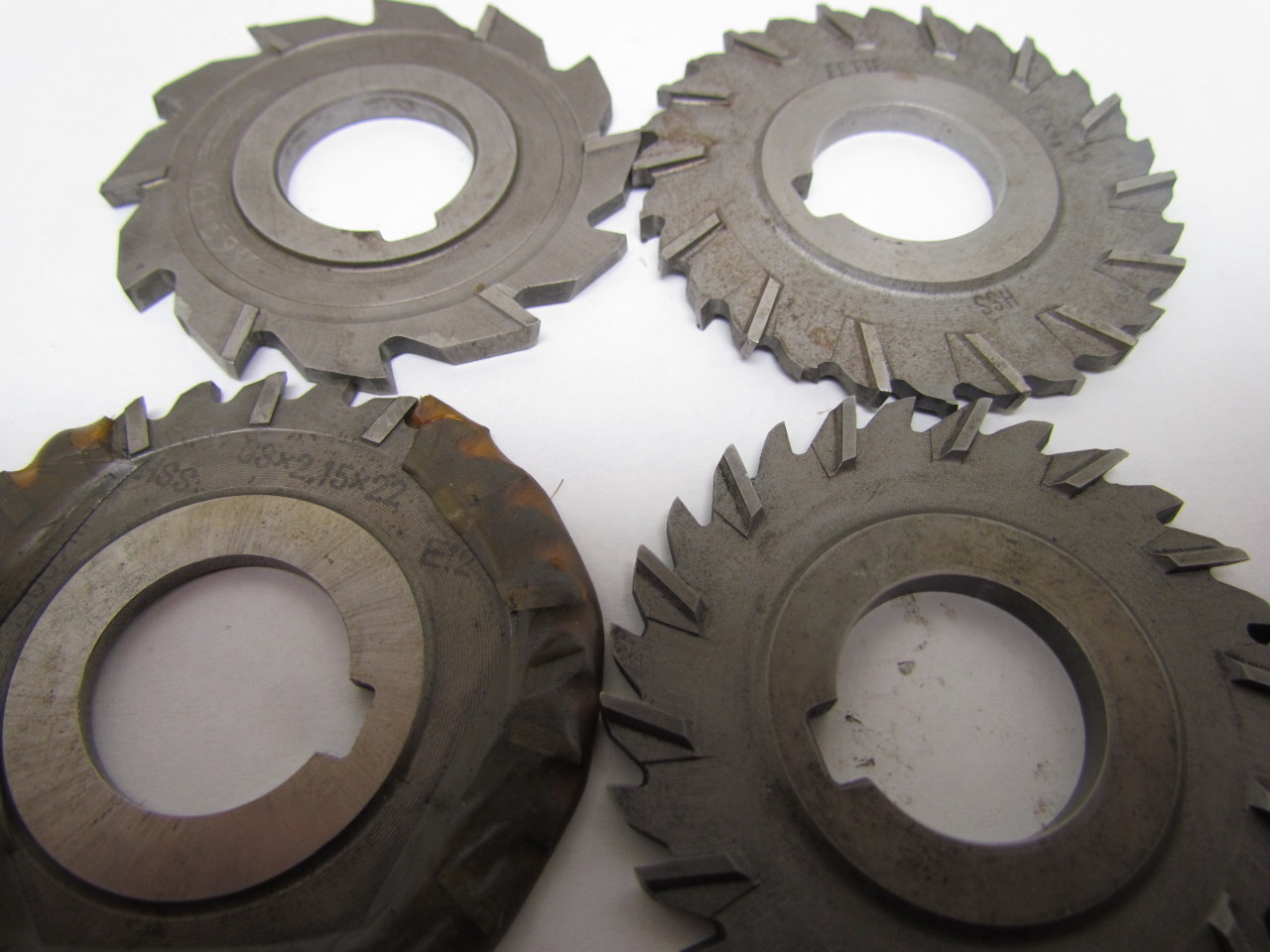 Staggered Tooth Milling Cutter Assorted Lot of 5pcs 22mm Bore 63mm OD