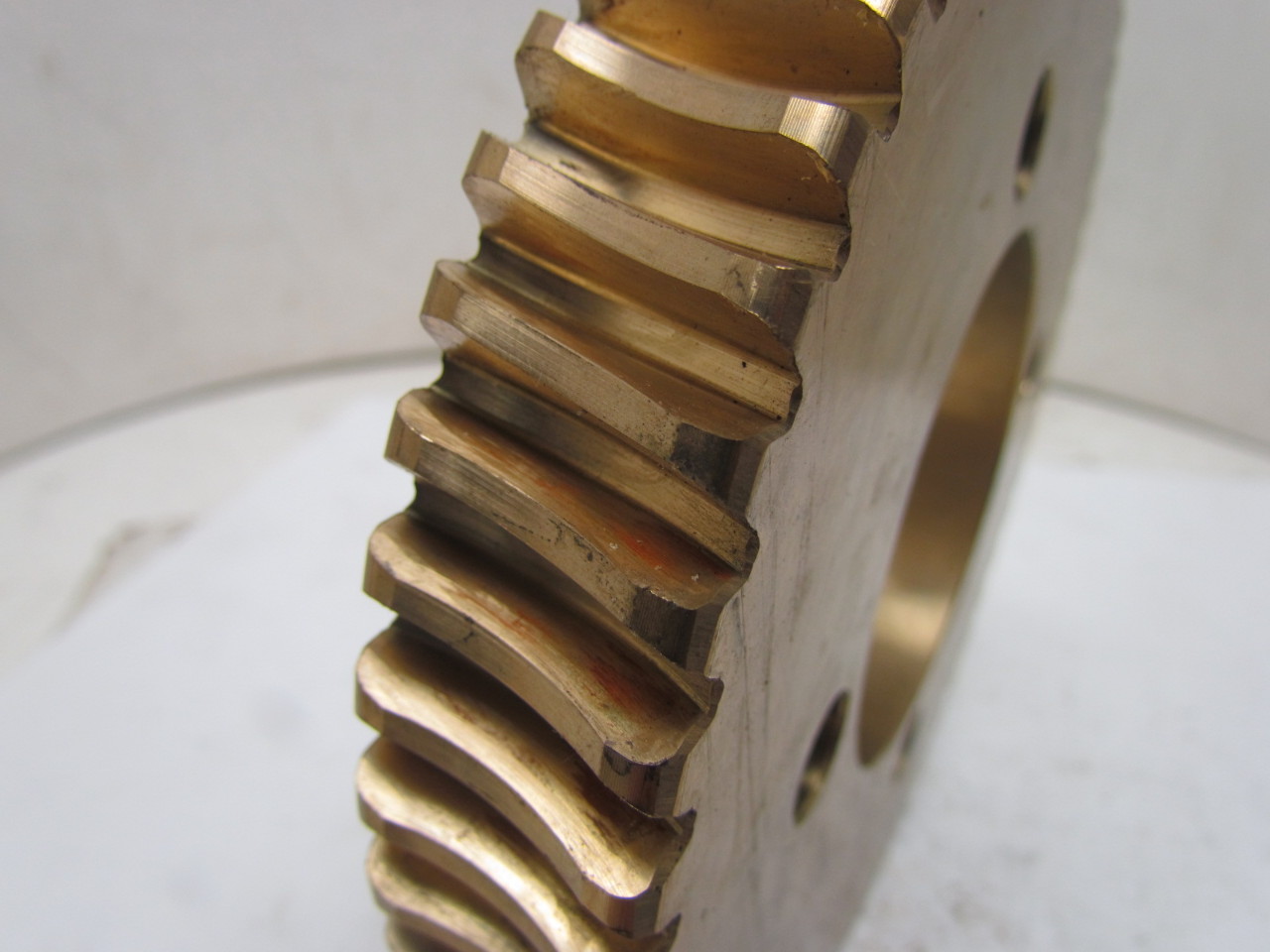 2D33735 54 Tooth Brass Worm Wheel Gear 8DP 20° Right Hand 11/8"Face 3