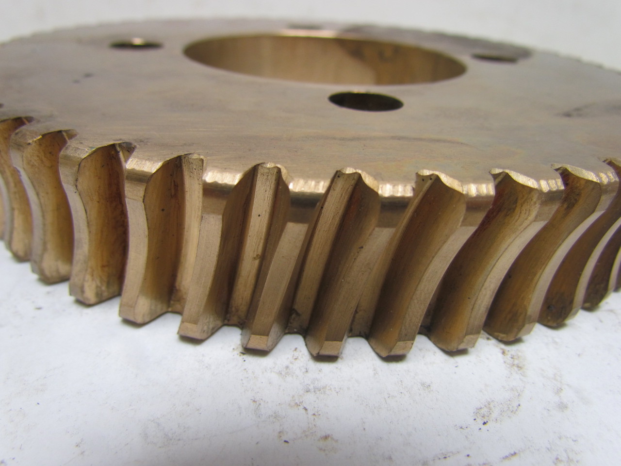 2D33735 54 Tooth Brass Worm Wheel Gear 8DP 20° Right Hand 11/8"Face 3