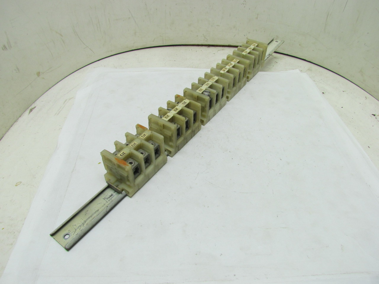 Terminal Block Strip 1/0 Wire Size 15Blocks 25" Long x 13/16" (30mm