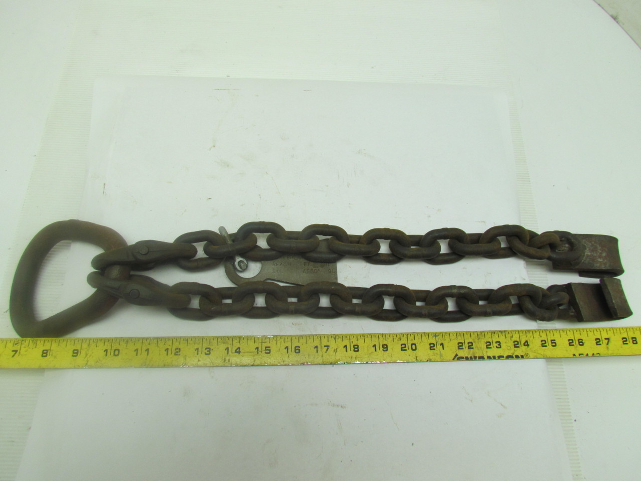 2 Leg 29"Reach Horizontal Plate Lifting Chain 1/2 Ton WLL Capacity J