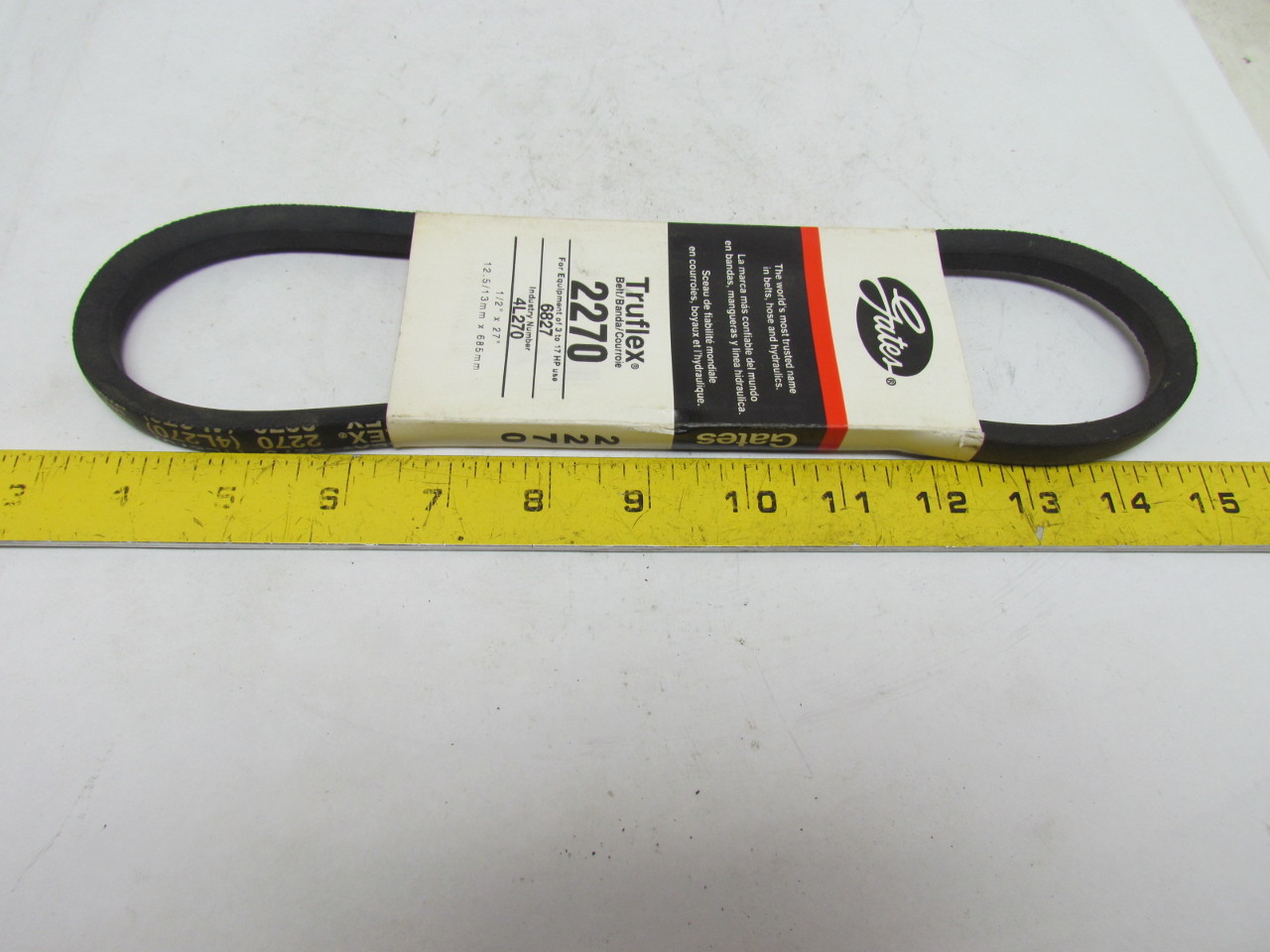 Gates Truflex 2270 VBelt 1/2X27 12.5/13mmX685mm 4L270