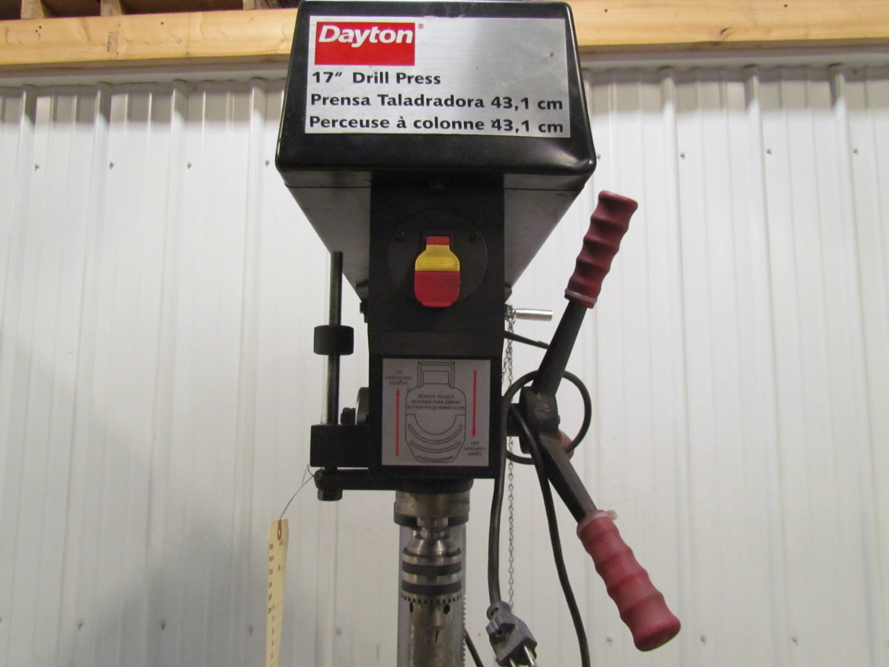 DAYTON 3Z918F 17" Standing Drill Press 3/4 HP 2MT5/8 Chuck 12 Speeds
