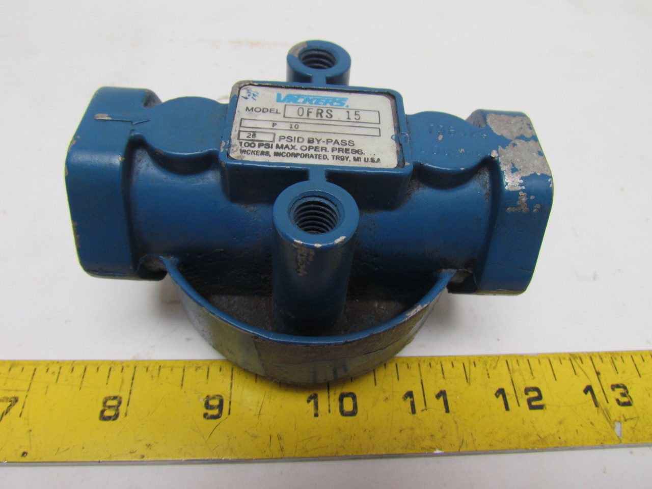 Vickers `Spin On Hydraulic Filter Assembly w/28psid ByPass 100psi Max