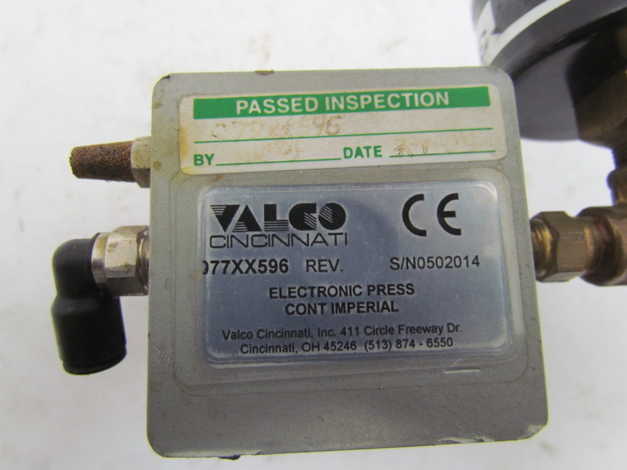 Valco Cincinnati Melton 077XX596 Electronic Valve Glue Dispensing