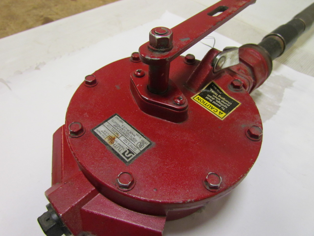 TUT.HILL 113 FILLRITE Rotary Hand Pump Telescoping Steel Suction Pipe