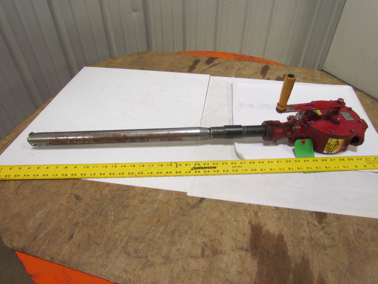 TUT.HILL 113 FILLRITE Rotary Hand Pump Telescoping Steel Suction Pipe