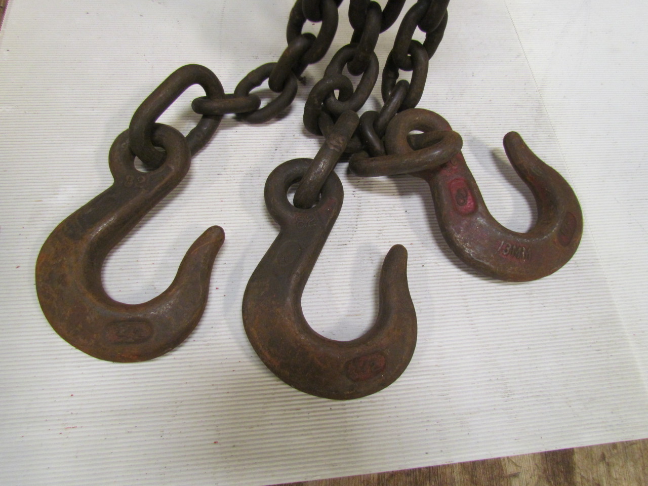 TOS 1/2"x3' 2" 3Leg Chain Sling Master Link Sling Hooks Grade 80 WLL 31200Lb eBay