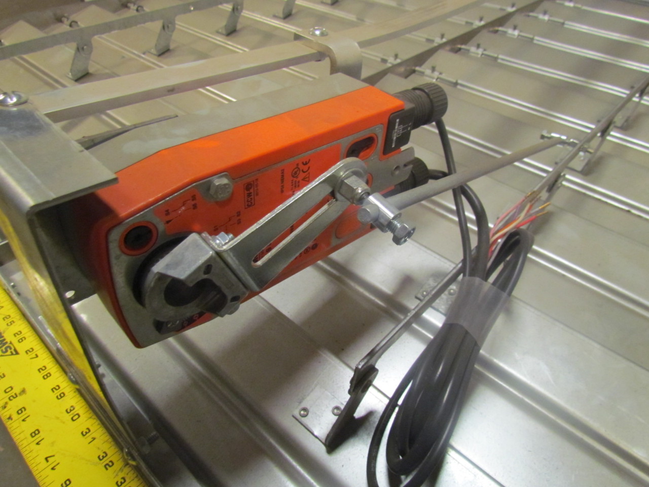 Actuator Powered Galvanized Steel Damper Vent for 54" Fan 57x57" OD