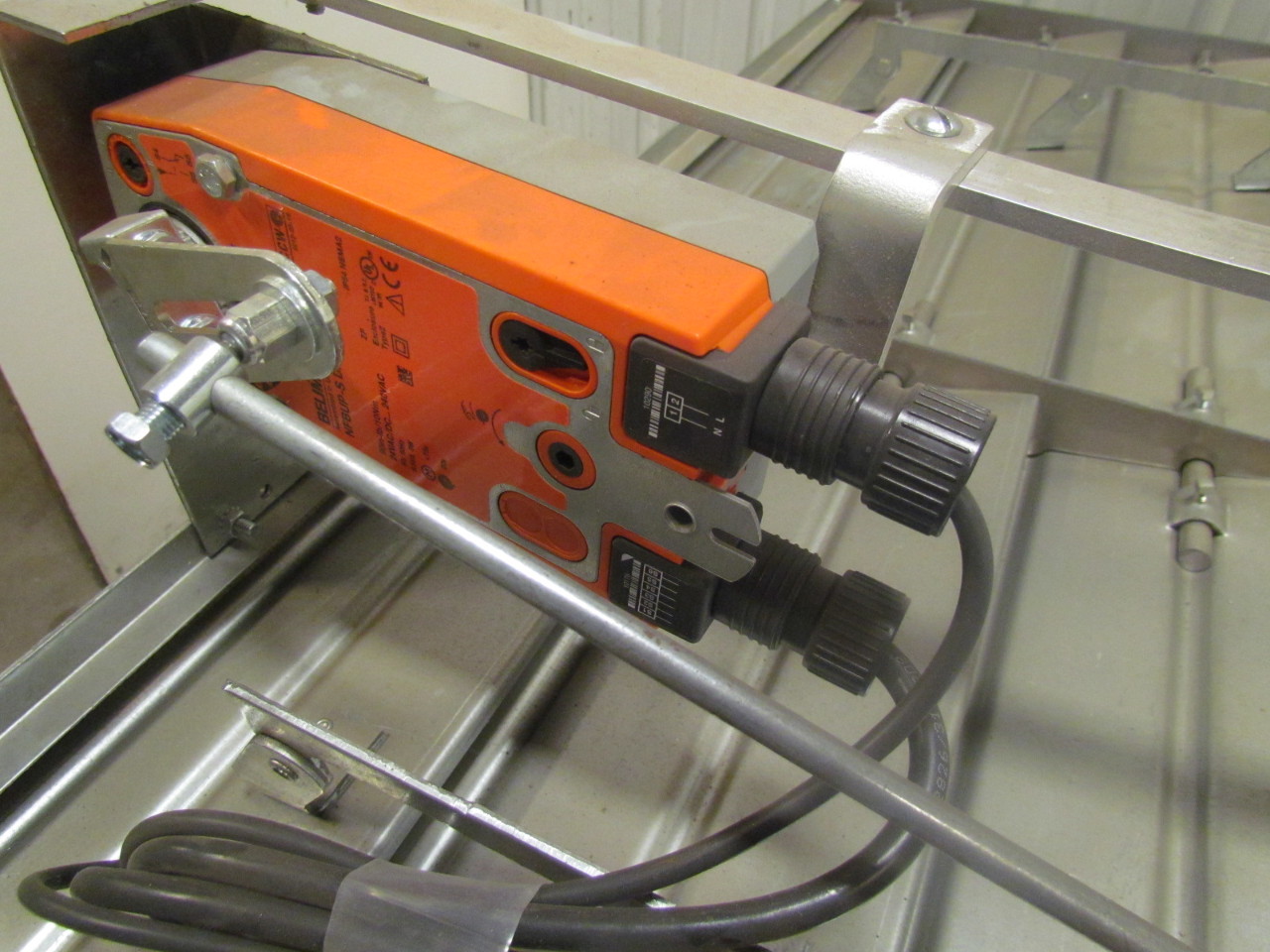 Actuator Powered Galvanized Steel Damper Vent for 54" Fan 57x57" OD