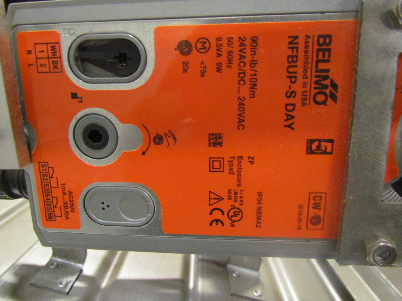 Actuator Powered Galvanized Steel Damper Vent for 54" Fan 57x57" OD