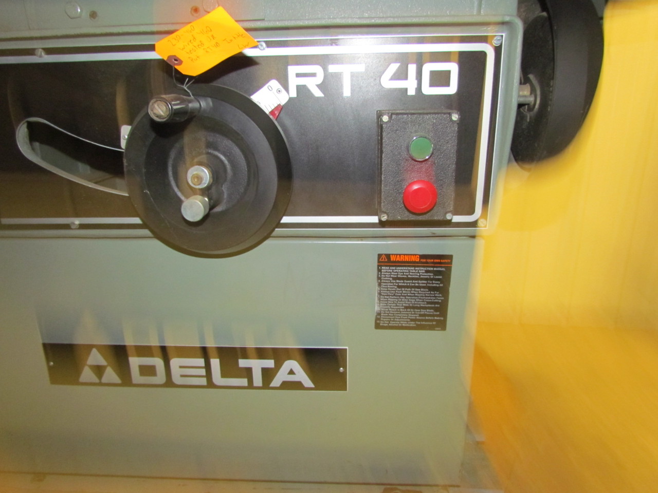 Delta RT40 RT 40 36789 14" Tilting Arbor Large Capacity Table Saw 7 1/2