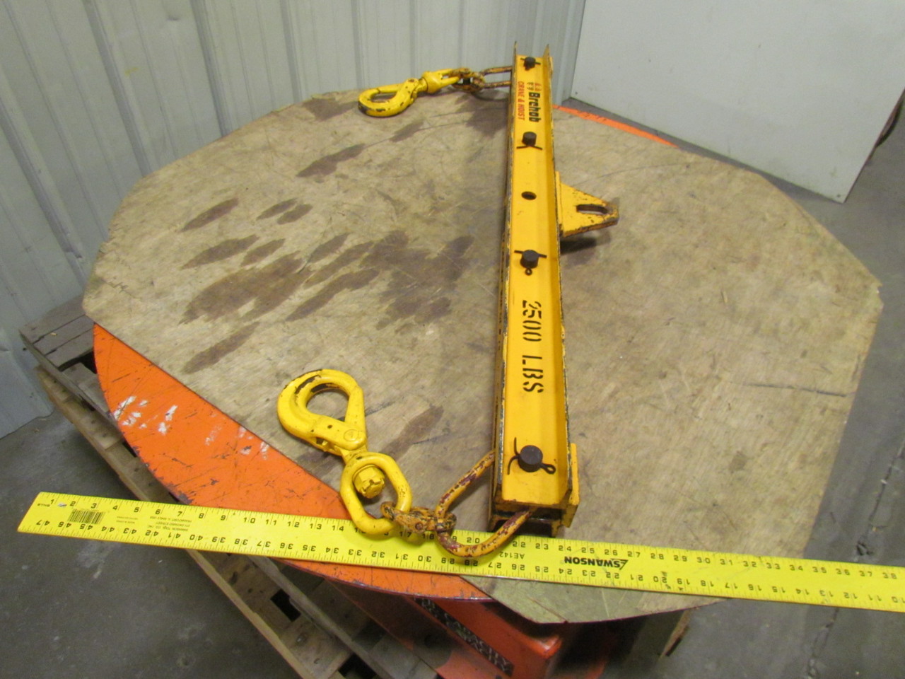 Brehob FIX 158 2500 Lb Capacity 45" Lifting Beam Spreader Bar w/Swivel Hooks eBay