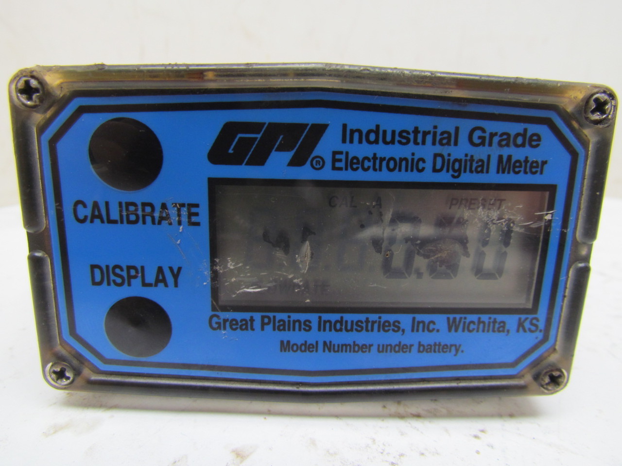 GPI S050N Industrial Grade Digital Meter 1/2" Ports For Parts or Repair