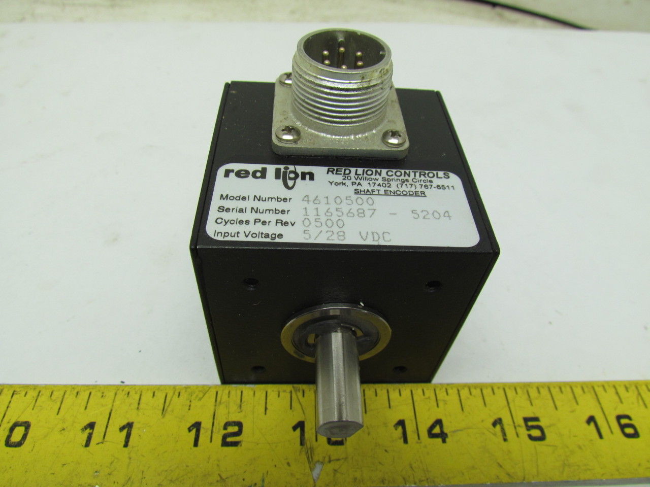 Red Lion Controls 4610500 Dual Shaft Encoder 500 Cycles Per Rev 5/28VDC
