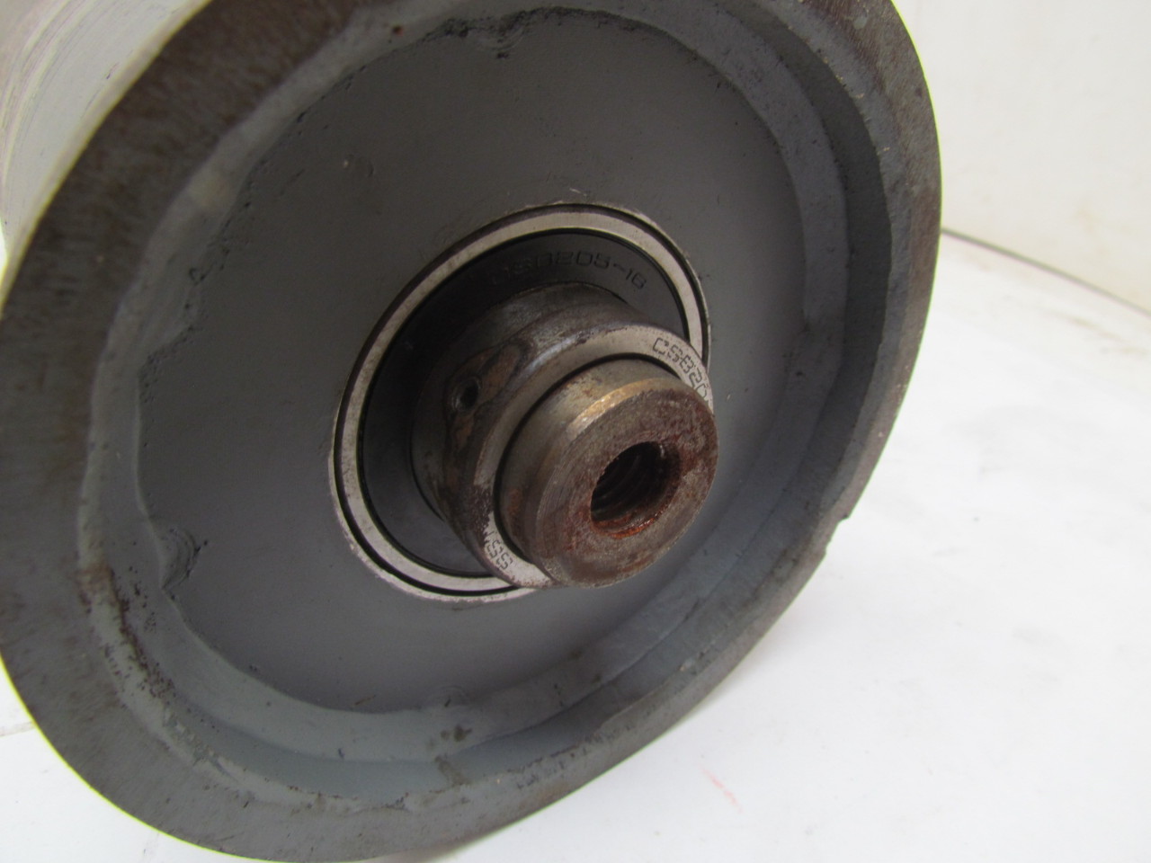 Steel Ball Bearing Conveyor Belt Pulley Roller 4" Dia 12"L Threaded