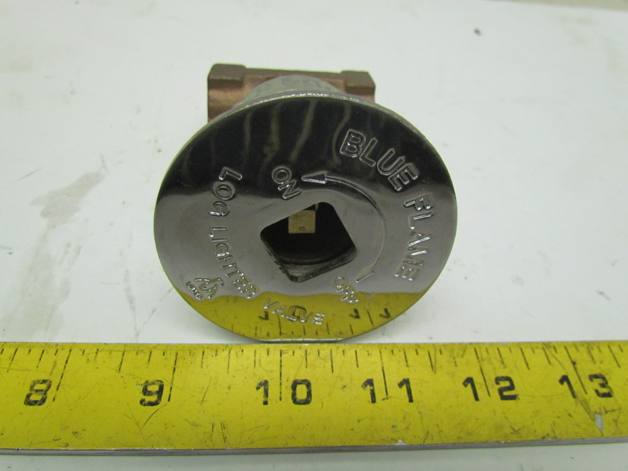 BLUE FLAME Model "5" Straight Log Lighter1/2"npt Gas Valve Chrome Flange W/Key eBay